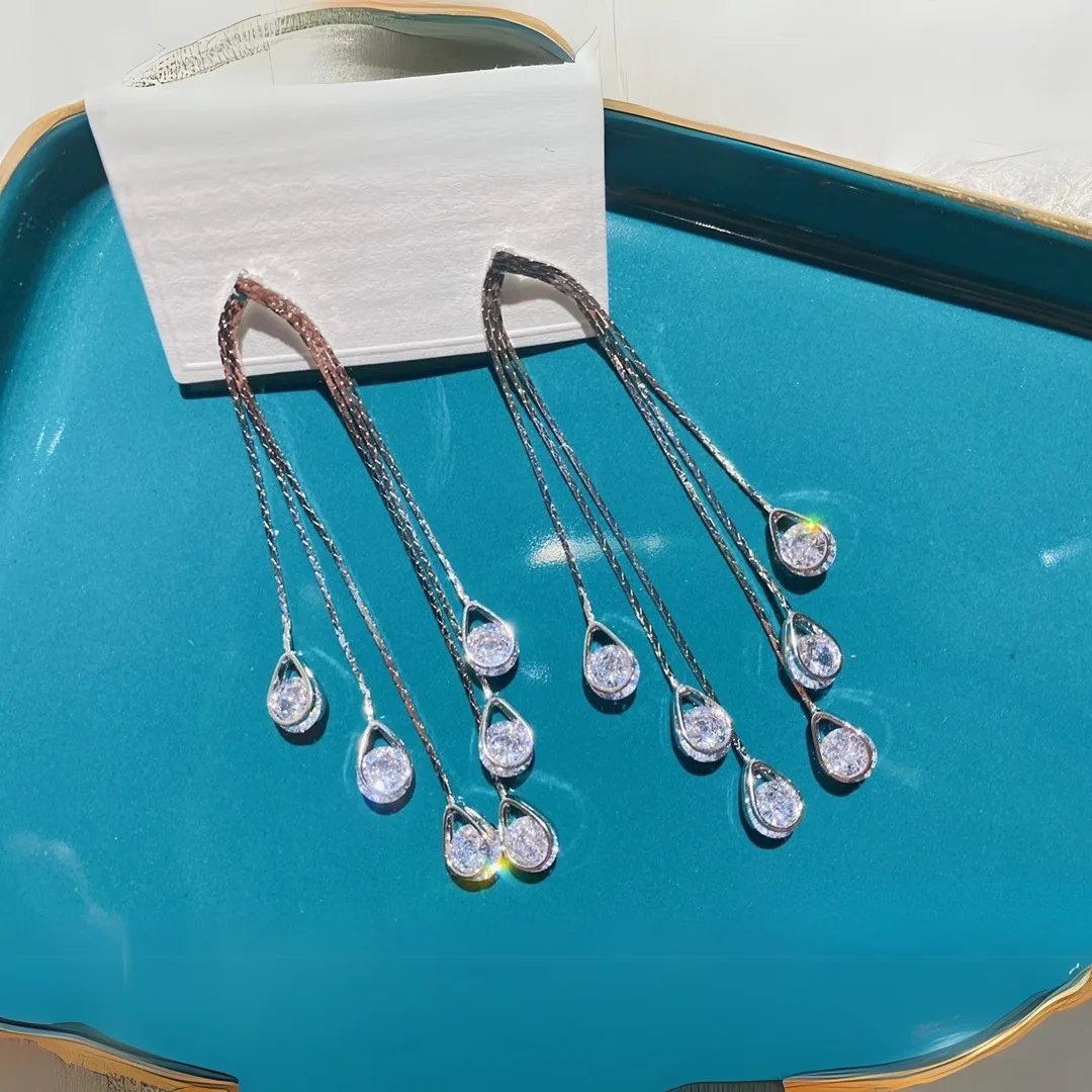 Cascade Teardrop Chain Earrings