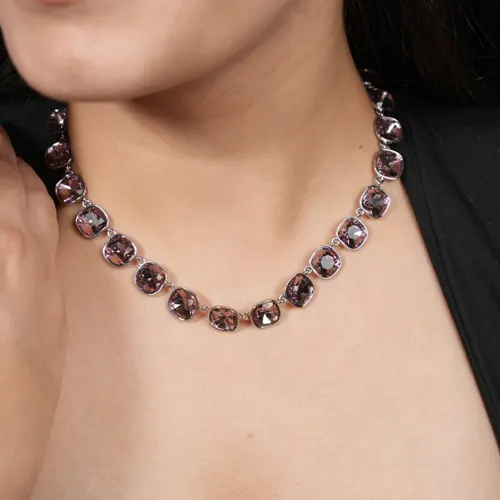 Radiance Cushion-Cut Crystal Necklace