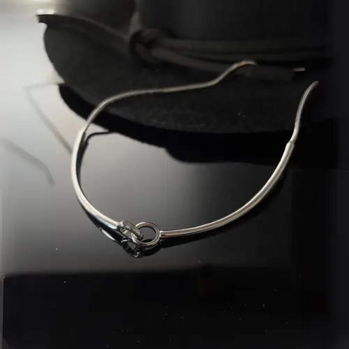 Vera Loop – Sculpted Interlock Silver Choker