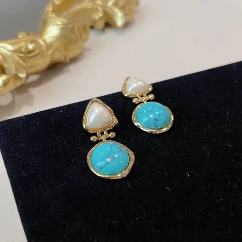 Vintage Pearl & Turquoise Drop Earrings