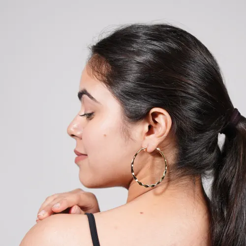 Wave Texture Hoop Earrings